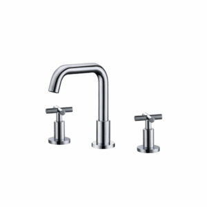 CAE Victoria 8 Inch Double Handle 3-Hole Vanity Faucet - Chrome - Image 1