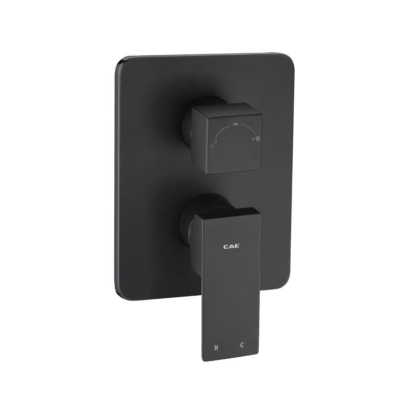 CAE Thames 3-Way Concealed Lever Handle Tub/Shower Mixer - Matte Black ...