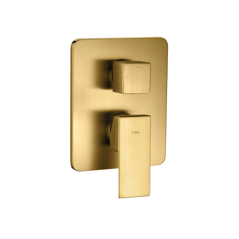 CAE Thames 3-Way Concealed Lever Handle Tub/Shower Mixer - Matte Gold ...