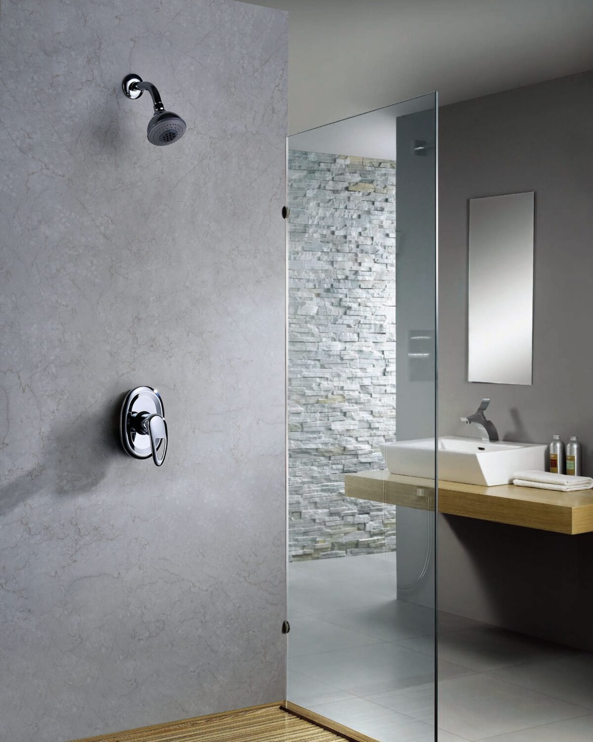CAE Concealed Shower Mixer w Shower Head & Arm- Chrome | Platinum ...