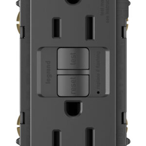 Legrand radiant® Spec Grade 15A Tamper Resistant Self Test GFCI Receptacle 125V, Black - Image 2