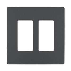 Legrand radiant® Two-Gang Screwless Wall Plate, Graphite - Image 1
