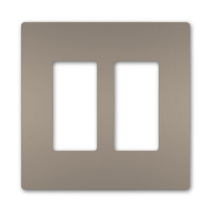 Legrand radiant® Two-Gang Screwless Wall Plate, Nickel - Image 1