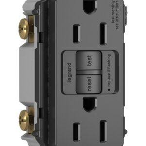 Legrand radiant® Spec Grade 15A Tamper Resistant Self Test GFCI Receptacle 125V, Black - Image 3