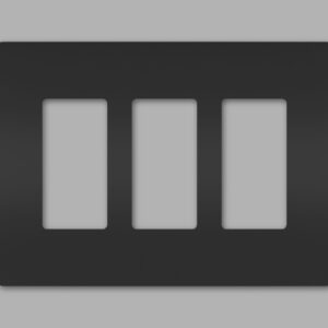 Legrand radiant® Three-Gang Screwless Wall Plate, Black - Image 2