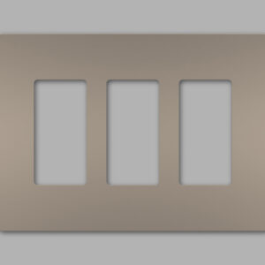 Legrand radiant® Three-Gang Screwless Wall Plate, Nickel - Image 2