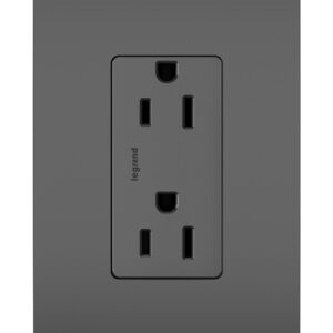 Legrand radiant® Tamper-Resistant Outlet 15A, 125V, Black - Image 1