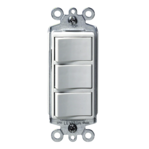 Leviton Decora 15 AMP 1-Way 3 Gang Single Pole Switch - 120V - Image 2