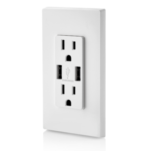Leviton Decora 15 AMP Combination Duplex Receptacle w USB Charger - 125V - Image 2