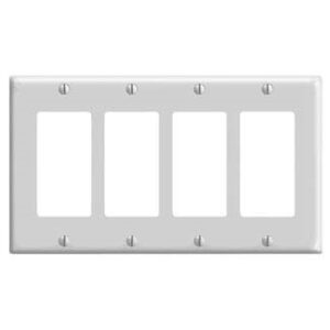 Leviton Decora 4 Gang Wall Plate - Image 1