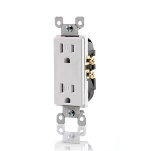 Leviton Decora 15 AMP Tamper Resistant Duplex Receptacle - 125V - Image 1