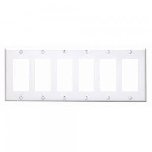 Leviton Decora 6 Gang Wall Plate - Image 1