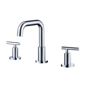 CAE Hester 8 Inch Double Handle 3-Hole Vanity Faucet - Chrome - Image 1
