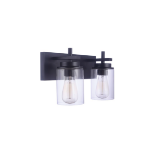 Craftmade Reeves 2 Light Vanity - Flat Black - Image 1