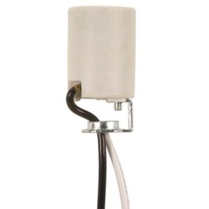 Satco Porcelain Socket with 8” Wires - Image 1
