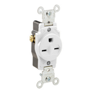 Leviton 15 AMP Narrow Body Single Receptacle - 250V - Image 1