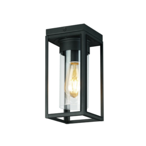 Eglo Walker Hill Outdoor Flush Mount - Matte Black - Image 1