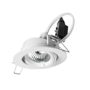 LEDS Downlighter Fitting w/GU10 Socket, White w/20 Degree Angle -  4" - Image 1