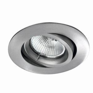 LEDS Downlighter Fitting w/GU10 Socket, Brushed Aluminum  w/20 Degree Angle - 4" - Image 1