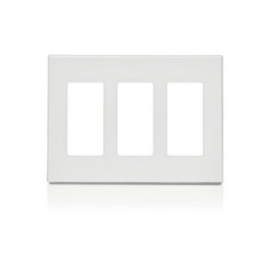 Leviton 3-Gang Decora Plus Screwless Snap-On Mount Wallplate - Image 1