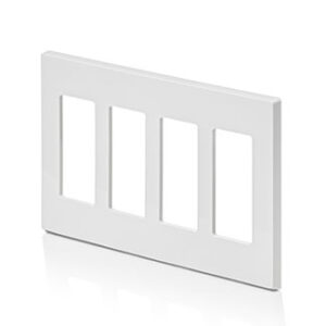 Leviton 4-Gang Decora Plus Screwless Snap-On Mount Wallplate - Image 2
