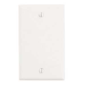Leviton 1 Gang Blank Plate - White - Image 1