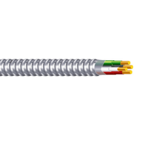 Southwire 10-2 BX Cable Solid CU THHN, BROWN/GREY/GREEN - 250ft - Image 1