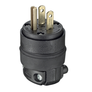 Leviton 15 Amp 125 Volt 2 Pole, 3 Wire Male Plug Connector - Image 1