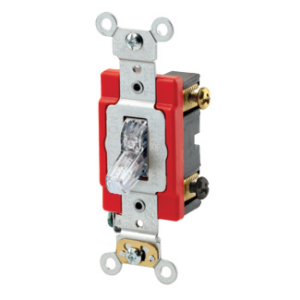 Leviton 20 AMP Toggle Pilot Light Switch -120V- Clear - Image 1