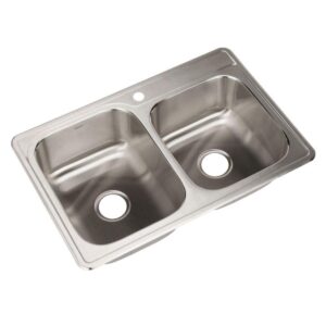 Glacier PL8305 33 x 22" Double Bowl Top-Mount Sink - Image 1