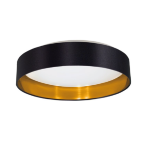 Eglo Maserlo 18W LED Ceiling Light - Black and Gold - Image 1