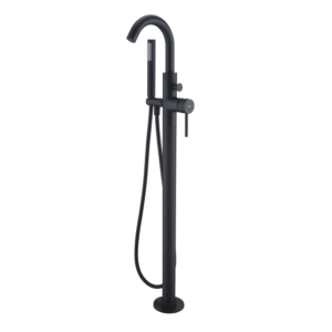 CAE York Floor Standing Shower & Bath Mixer - Matte Black - Image 1
