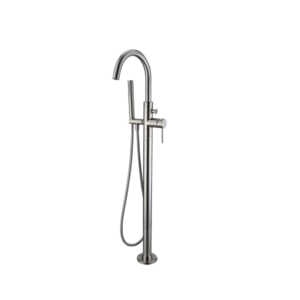 CAE York Floor Standing Shower & Bath Mixer -Spot Free Stainless Steel - Image 1