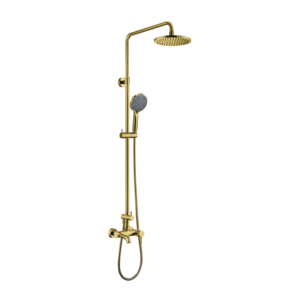 CAE York 3-Way Single Lever External Rain Shower Mixer - Matte Gold - Image 1