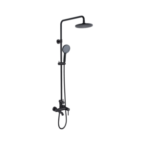 CAE York 3-Way Single Lever External Rain Shower Mixer - Matte Black - Image 1