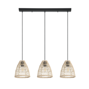 Eglo Ayesgarth 3 Light Pendant - Black - Image 1