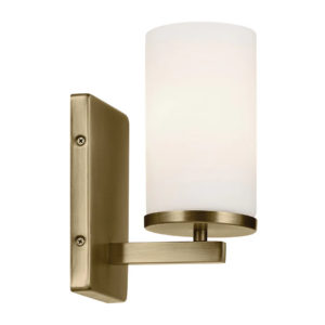 Kichler Crosby 1 Light Wall Sconce – Natural Brass - Image 2