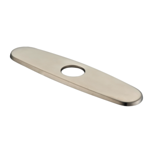 CAE 8” Cover Plate for Kitchen & Vanity Faucets - Brushed Nickel - Image 1