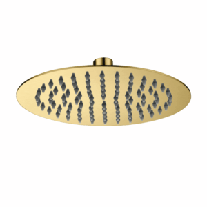CAE 8" Oval Rain Shower Head - Brushed Brass Finish (BNB) - Image 1
