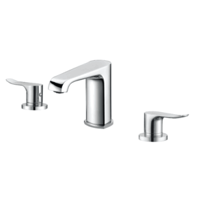 CAE Pescara Double Handle 3-Hole Vanity Faucet - Chrome Finish - Image 1