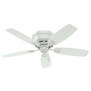 Hunter Sea Wind Low Profile 48" Outdoor Fan in White - Damp Rated CFM: 4072 - Image 1