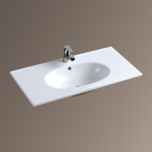 Glacier 7507 Series 36” Cabinet Basin with Single Round Bowl - White - Image 1