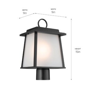 Kichler Noward Outdoor Post Light - Black - Image 2