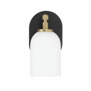 Craftmade Council 1 Light Wall Sconce - Flat Black/Satin Brass - Image 1