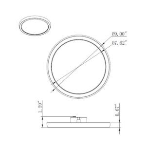 Satco Blink 9" LED Round Flush Mount Lighting Fixture - White - Image 3