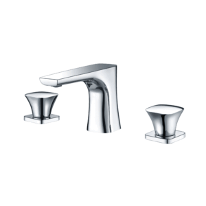CAE Lecco 3-Hole Vanity Faucet with Pop-up Waste - Chrome Finish - Image 1