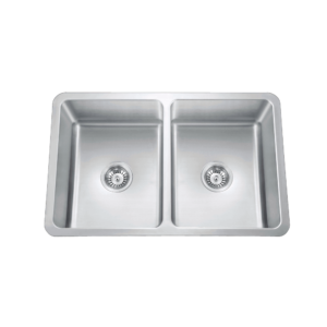Glacier PL8102 33 x 19” Double Bowl Under-mount Sink, Depth 9” - Image 1