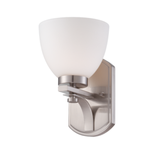 Nuvo Bentley 1-Light Wall Fixture - Brushed Nickel - Image 1