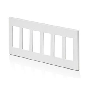 Leviton 6-Gang Decora Plus Screwless Snap-On Wallplate - White - Image 2