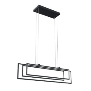 Kichler 38" Jestin 3-Light Linear Integrated Led Chandelier - Matte Black - Image 1